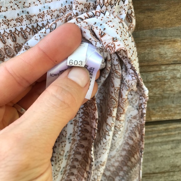 Anthropologie Women’s M Bohemian Print Blouse Lucy & Laurel - Picture 6 of 7